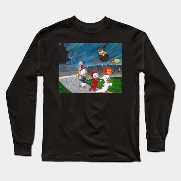 Trick or Treat Long Sleeve T-Shirt by tesiamarieart